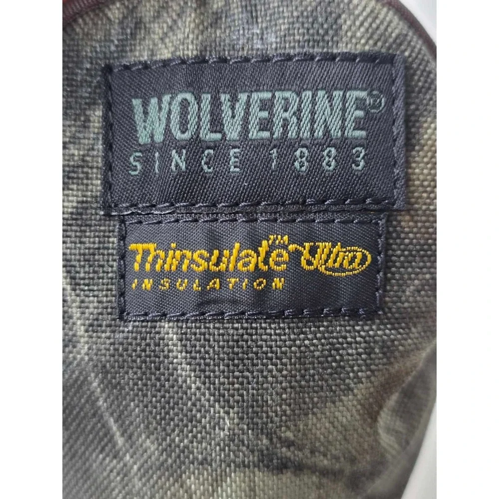 Wolverine Camo Men's Boots Size 7.5 Brown Leather Hunting Work‎ High Top Shoes